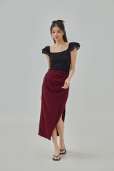 Lucie High Slit Pencil Skirt